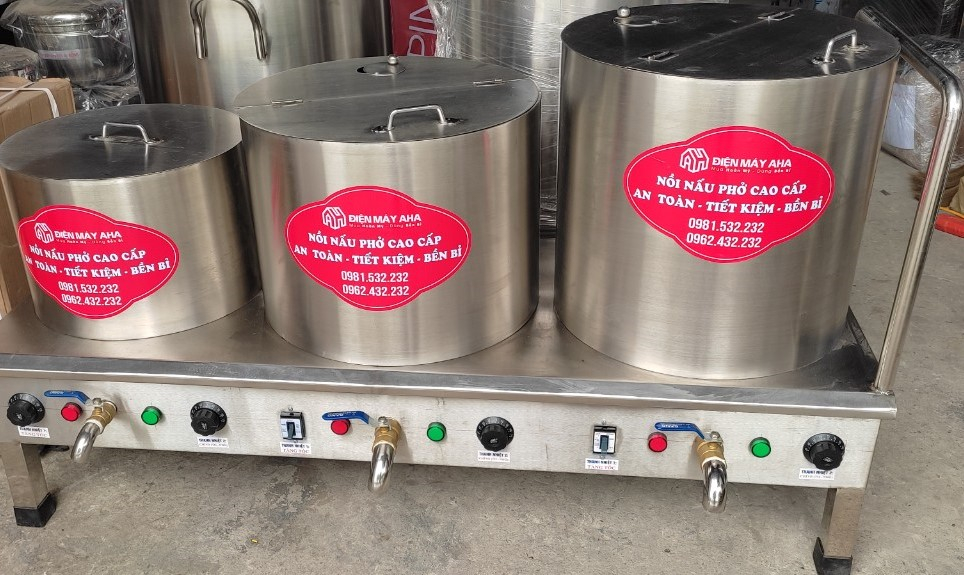 Cấu tạo bộ 3 nồi nấu phở của điện máy Aha có gì đặc biệt so với thị trường