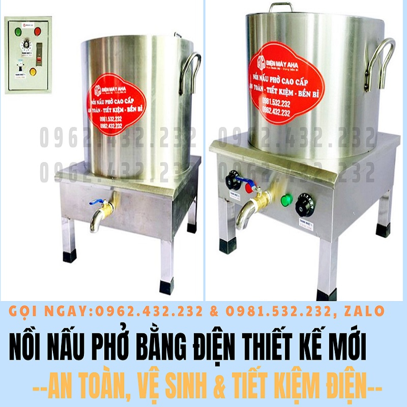Nồi nấu phở bằng điện công nghệ mới