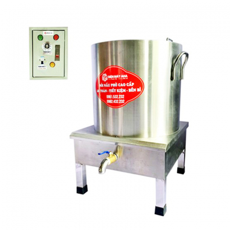 Nồi nấu phở 100 lít tủ điện rời