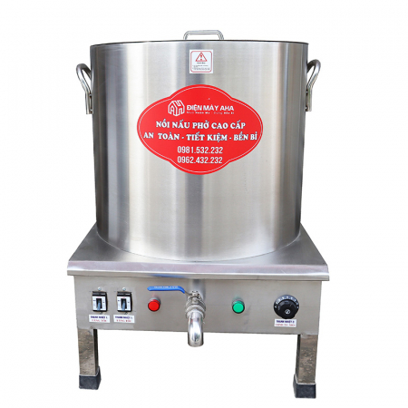 Nồi nấu phở 150 lít điện liền
