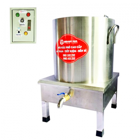 Nồi nấu phở 200 lít tủ điện rời