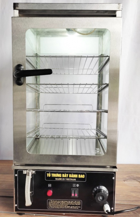 Tủ trưng bày bánh bao mini 4 tầng