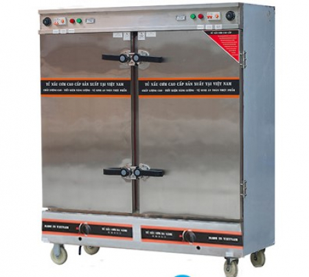 Tủ nấu cơm công nghiệp 24 khay dùng gas và điện